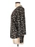Ann Taylor LOFT 100% Rayon Multi Color Black Long Sleeve Blouse Size L - photo 5