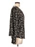 Ann Taylor LOFT 100% Rayon Multi Color Black Long Sleeve Blouse Size L - photo 4
