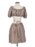 pretty garbage 100% Polyester Checkered-gingham Brown Cocktail Dress Size S - photo 2