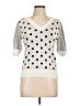 Les Serein 100% Viscose Polka Dots Ivory Pullover Sweater Size L - photo 1
