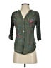 Tiny Green 3/4 Sleeve Button-Down Shirt Size S - photo 1