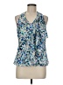 Ann Taylor Blue Sleeveless Blouse Size 6 Petite - photo 1