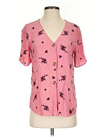 Something Navy Short Sleeve Blouse (view 1)