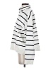 MNG Stripes Ivory Turtleneck Sweater Size S - photo 5
