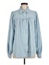 Shein 100% Polyester Blue Long Sleeve Blouse Size 6 - photo 1