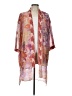 Soft Surroundings 100% Polyester Animal Print Graphic Tropical Pink Kimono Size L - photo 1
