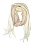 Mer Sea & Co 100% Polyester Ivory Pink Scarf One size - photo 1