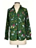 Ann Taylor 100% Polyester Floral Green Long Sleeve Blouse Size S (petite) - photo 1