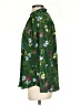 Ann Taylor 100% Polyester Floral Green Long Sleeve Blouse Size S (petite) - photo 5