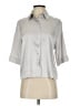 Evereve Metallic Silver 3/4 Sleeve Blouse Size XS - photo 1