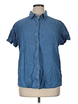 Androgynous Fox Short Sleeve Button Down Shirt