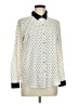 Ann Taylor Polka Dots Ivory Long Sleeve Blouse Size M (petite) - photo 1