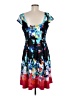 Sangria Print Multi Color Blue Casual Dress Size 8 - photo 2