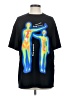 Shein Print Black Short Sleeve T-Shirt Size 2 - photo 1