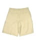 DÉ ROCOCO 100% Polyester Solid Yellow Khaki Shorts Size M - photo 2