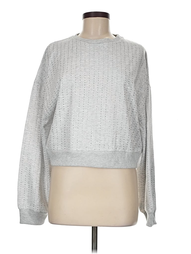 Pre-owned Topshop Sweatshirt In Silver