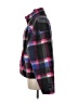 Fabletics 100% Polyester Plaid Purple Faux Fur Jacket Size M - photo 5