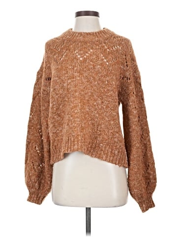 Madewell Pointelle Bubble-Sleeve Pullover Sweater (view 1)
