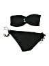 Mossimo Solid Black Two Piece Swimsuit Size M - photo 2