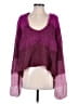 Free People Color Block Purple Wool Pullover Sweater Size XS - photo 1