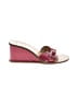 Coach Color Block Burgundy Pink Wedges Size 10 - photo 1