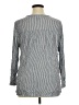 Old Navy 100% Rayon Stripes Silver Long Sleeve Blouse Size XL - photo 2