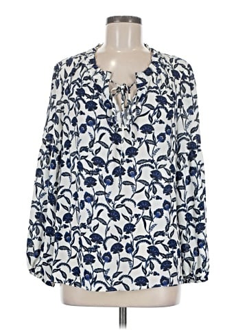 Rose + Olive Long Sleeve Blouse (view 1)