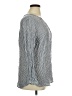 Old Navy 100% Rayon Stripes Silver Long Sleeve Blouse Size XL - photo 4