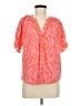 Wit & Wisdom Orange Short Sleeve Blouse Size M - photo 1