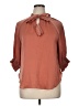 Bishop + Young 100% Polyester Brown 3/4 Sleeve Blouse Size XL (estimated) - photo 1