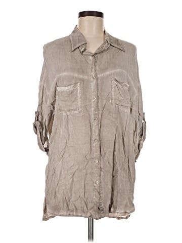 Brandy Melville 3/4 Sleeve Button-Down Shirt (view 1)