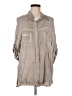 Brandy Melville Gray 3/4 Sleeve Button-Down Shirt One size - photo 1