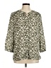 Jachs Girlfriend 100% Polyester Green 3/4 Sleeve Blouse Size M - photo 1