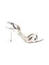 Jimmy Choo 100% Leather Metallic Silver Sandals Size EU 39 1/2 - photo 1