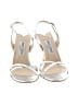 Jimmy Choo 100% Leather Metallic Silver Sandals Size EU 39 1/2 - photo 2