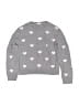 Crewcuts 100% Cotton Hearts Silver Pullover Sweater Size 8 (estimated) - photo 1
