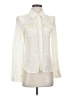 Unbranded 100% Silk Ivory Long Sleeve Silk Top Size P (estimated, petite) - photo 1