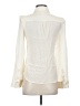 Unbranded 100% Silk Ivory Long Sleeve Silk Top Size P (estimated, petite) - photo 2