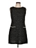 Max Studio 100% Polyester Tweed Black Cocktail Dress Size L - photo 1