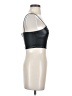 Shein 100% Polyester Black Faux Leather Top Size 2 - photo 4