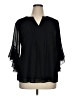 Timeson Black 3/4 Sleeve Blouse Size XL - photo 1
