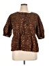 Old Navy 100% Cotton Brown Short Sleeve Blouse Size XL - photo 1