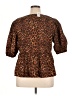 Old Navy 100% Cotton Brown Short Sleeve Blouse Size XL - photo 2