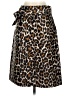 J.Crew 100% Polyester Animal Print Brown Casual Skirt Size 00 - photo 1