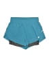 Fabletics 100% Polyester Color Block Teal Athletic Shorts Size S - photo 1