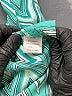 Tacera 100% Polyester Chevron-herringbone Teal Long Sleeve Blouse Size L - photo 8