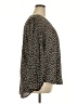Lush 100% Polyester Animal Print Brown Long Sleeve Blouse Size 2X - photo 4