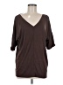 Studio 1886 Brown Short Sleeve Top Size M - photo 1