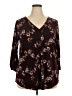Beacon Burgundy 3/4 Sleeve Blouse Size 2X - photo 1