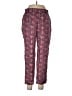 J.Crew Collection 100% Silk Print Red Silk Pants Size 12 - photo 1